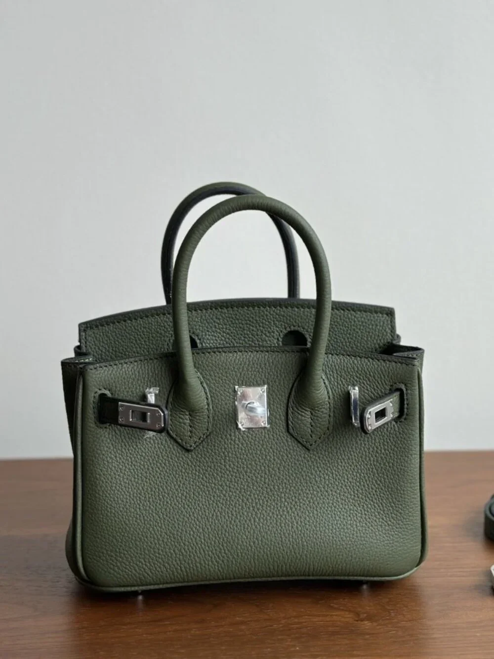 Dainty Leather Top Handle Purse